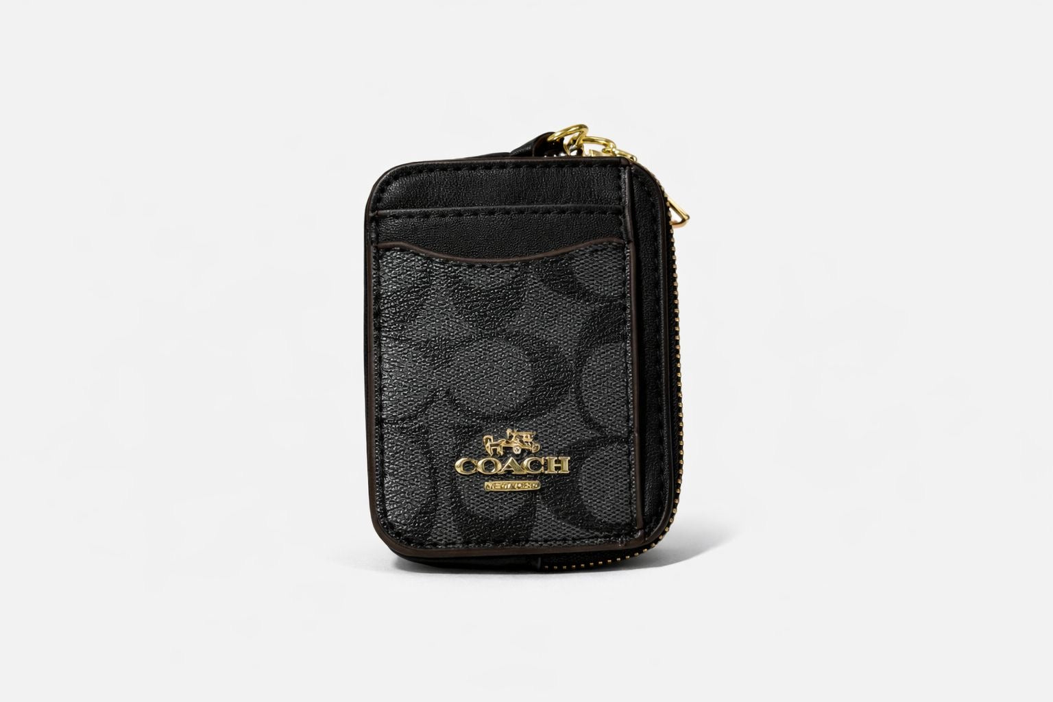 Set Coach Duo: Bolso de Hombro Teri y Porta Auriculares en Lona Signature Charcoal