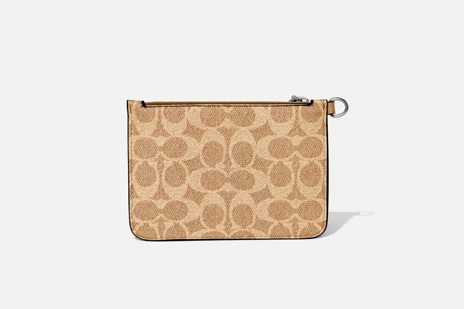 Set Coach Andy Tote & Wristlet en Lona Signature - Color Khaki/Saddle