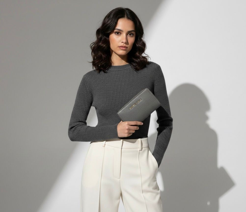 Cartera Bimba y Lola Ploma - Monedero con Asa de Logotipo Estampado