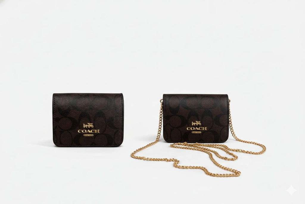 Set Coach 3-en-1: Cartera Grande, Mini Bolso con Cadena y Tarjetero en Lona Signature