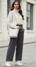 Bolso Coach Mollie Bucket Bag 22 en Piel Pebble - Blanco Chalk con Charm de Corazón