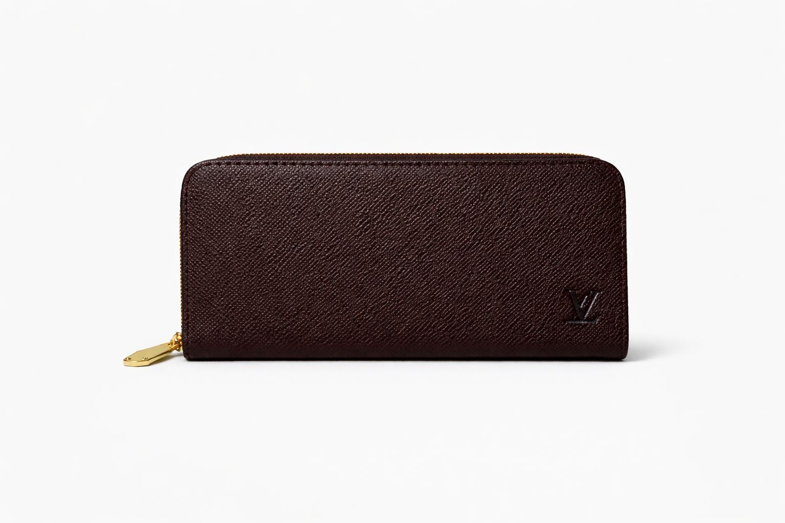Cartera Louis Vuitton Zippy Wallet en Piel Taiga - Color Marrón Chocolate (Bordeaux)